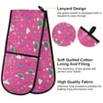 thumbnail image 4 of Dailycode Double Sided Oven Mitt with Loop Heat Resistant Kitchen Long Potholders 7" x 35" Rainbow Cloud Heard Flower Star, 4 of 6