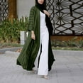 thumbnail image 2 of Fashionable Ethnic Kimono Abaya Cardigan Robe Kaftan Outerwear For Women Dress With Side Pockets, 2 of 4