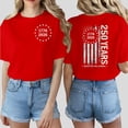 thumbnail image 2 of ibiyuan 250 Anniversary Usa Shirt Womens T Shirts Round Neck America 250 Flag Casual Short Sleeve Independence Day Funny Shirts Tops, 2 of 6