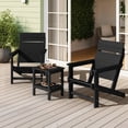 thumbnail image 2 of FUNDAZE HDPE Oversized Adirondack Chair, Outdoor Patio Lawn Chairs, Outside HDPE Chairs with Solid Slat Backrest for Lawn, Yard & Poolside, Black, 2 of 8