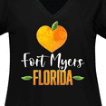 thumbnail image 4 of Inktastic Fort Myers Florida Orange in Heart Women's Plus Size V-Neck T-Shirt, 4 of 5