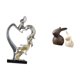 thumbnail image 5 of Estatua de pareja, figura de cerámica, adorno artístico de resina para pareja besándose, escultura abstracta única, adecuada para regalar, decoración, 5 of 8