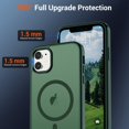 thumbnail image 4 of AMAGA for iPhone 11 / iPhone XR Case [Compatible with Magsafe] Translucent Matte Magnetic Phone Cover, Military Grade Drop Protection Shockproof Phone Cover, Forest Green, 4 of 7