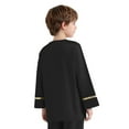 thumbnail image 5 of Aislor Boys Liturgical Praise Dance Pullover Top Choir Gowns Metallic Shiny Tunic Shirt Church Robe Worship Black 6, 5 of 7