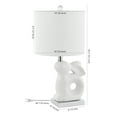 thumbnail image 3 of SAFAVIEH Ruby 19 in. Bunny White Ceramic Table Lamp with 100% White Cotton Shade, 3 of 6