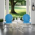 thumbnail image 7 of Afuera Living 3 Piece Metal Patio Conversation Set in Sky Blue, 7 of 7