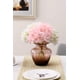 thumbnail image 5 of Paquete de rubor de cabeza de flor de seda de hortensia 5 hortensias artificiales completas con tallo, adecuado para casa de bodas, tienda de fiestas, decoración de baby shower,Blush Sincero  Hogar, 5 of 6