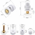 thumbnail image 2 of Jinsinto Roulettes de Douche 23mm Roue de Porte de Douche Roulettes Coulissantes de Porte de Douche Rouleaux de Porte de Douche en Laiton Accessoire de Poulie de Porte de Douche Outil de Quincaillerie 4 Pcs, 2 of 5