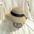 thumbnail image 3 of Sombrero de Paja, Sombreros de Playa de Verano para Mujer Sombrero de Sol de ala Ancha Sombrero de Paja de ala Ancha Plegable Protección Anti-UV, 3 of 5