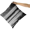 thumbnail image 3 of Gray Black Throw Pillow Covers Set of 2 Grey Modern Abstract Art Striped Pillows Farmhouse Outdoor Decorative Pillowcase Cotton Square Cushion Cover for Home Bed, 20x20 inch, 3 of 6