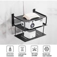 thumbnail image 4 of TV Top Shelf .Steel Floating TV Stand with Storage Boxes Monitor Shelf Media Boxes Game Console Router and Remote Control DVD Storage Shelves, 4 of 8