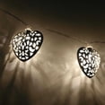 thumbnail image 4 of Ovzne String Metal Heart Shaped Curtain Lamp, 10 Led Lights, Each Heart Measures 2.36*1.97 Inches – Perfect For Party, Wedding, Indoor Outdoor Decor With Gentle White Lighting, 4 of 7