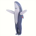 thumbnail image 1 of 2 Sizes  Cute Unique Standing Shark Design Inflatable Suit  Halloween Christmas Play Inflatable Costume Props, 1 of 7