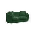thumbnail image 3 of Meridian Furniture Penelope Green Chenille Fabric Loveseat, 3 of 15