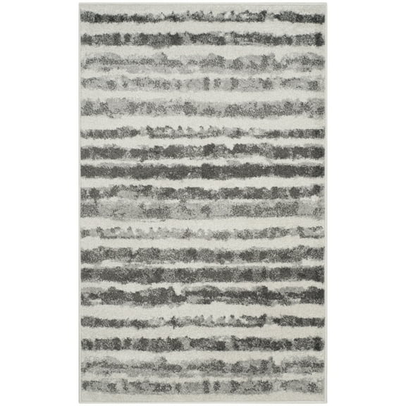 SAFAVIEH Adirondack Katina Striped Area Rug, Ivory/Charcoal, 3' x 5'