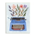 thumbnail image 3 of Stupell Industries Floral Arrangement Botanicals Blue Vintage Typewriter Collage , 13 x 19, Design by Melissa Wang, 3 of 5