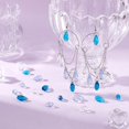thumbnail image 4 of 80 cuentas facetadas en forma de lágrima, 4 colores, con perforaciones superiores, colgantes para candelabros., 4 of 6