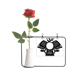 thumbnail image 1 of El antiguo Egipto resumen Eagle patron Botella de decoración de jarrones colgantes de flores rosas artificiales, 1 of 3