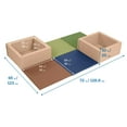 thumbnail image 2 of ECR4Kids SoftZone Play Patch Activity Mat and Toy Bins, Beginner Playset, Earthtone, 6-Piece, 2 of 9