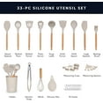 thumbnail image 2 of Home Hero 33-Pc Kitchen Utensil Set - Non-Stick Silicone & Wooden Handles, 2 of 9
