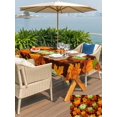 thumbnail image 4 of Outdoor Tablecloth with Umbrella Hole and Zipper, Sage Green Pumpkin Fall Rectangle Table Cloth 60x102 Inch Waterproof Tablecloth, Thanksgiving Maple Leaves Farmhouse Picnic Table Cover for Patio, 4 of 7