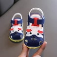 thumbnail image 4 of Boys Girls Summer Sandals Cartoon Dog Sandals Closed Toe Rubber Sole Toddler First Walkers Shoes Little Kids Summer Shoes Blue 15 Months-18 Months, 4 of 5
