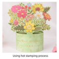 thumbnail image 2 of piaybook All-Occasion Cards Bronzing Bouquet Three Greeting Card One Thought Flower Blooms Mother's Day Paper Carving Handmade Blessing Message Card Assorted Designs for Family, Friends, and Kids, 2 of 4