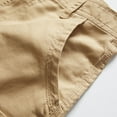 thumbnail image 4 of SWSMCLT Men's Cotton Cargo Shorts Summer Travel Casual Shorts Lightweight Bermuda Shorts Slim Fit Pocket Hiking 07Khaki 30, 4 of 4