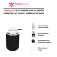 thumbnail image 4 of Dispensador De Jabón Namaro Design Fashion Negro, 4 of 4