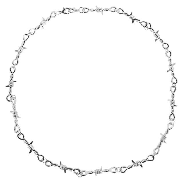 Punk gótico espinas de metal collar de alambre de púas collar de gargantilla punk hip hop joyas frías para hombres adolescentes