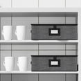 thumbnail image 6 of Aokeyee 2 Pack Cup and Mug Storage Box Hard Shell Holds 24 Coffee Mugs Glasses Stackable Organizers with Lid Handles Zippers Label for Moving Gray, 6 of 7