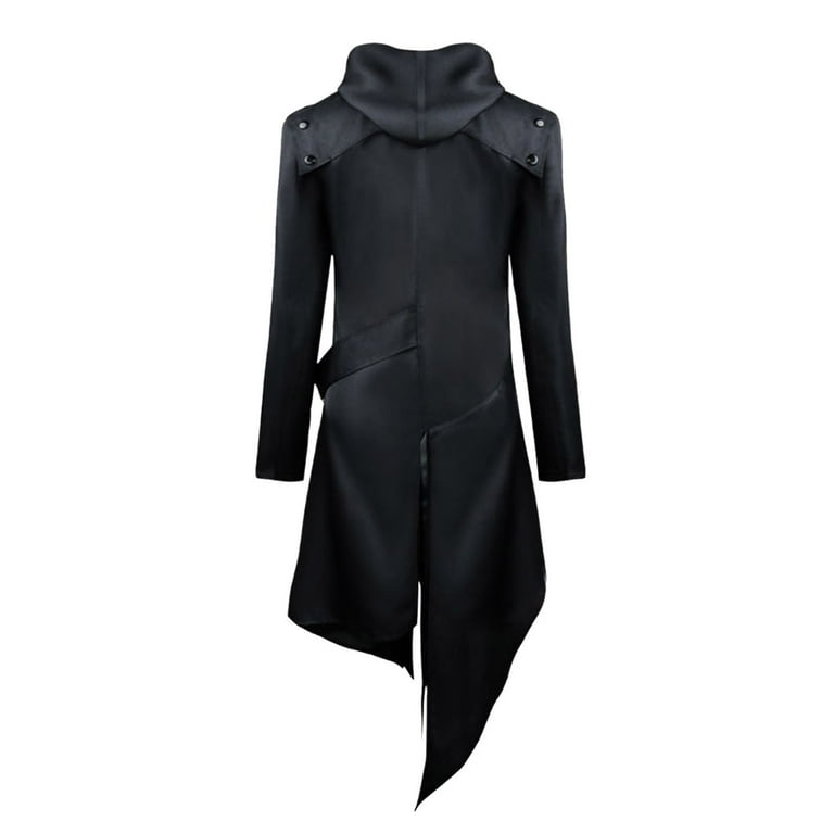 Dtydtpe Men's Vintage Gothic Steampunk Trench Coat, Splice