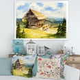 thumbnail image 3 of Designart 'Old Cottage At Summer With Peaceful Landscape' Traditional Framed Art Print, 3 of 4