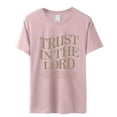 thumbnail image 4 of Womens Faith Over Fear T-Shirt Christian Jesus Loves You Short Sleeve Tees Religious Sayings Bible Verse Inspirational Top, 4 of 5