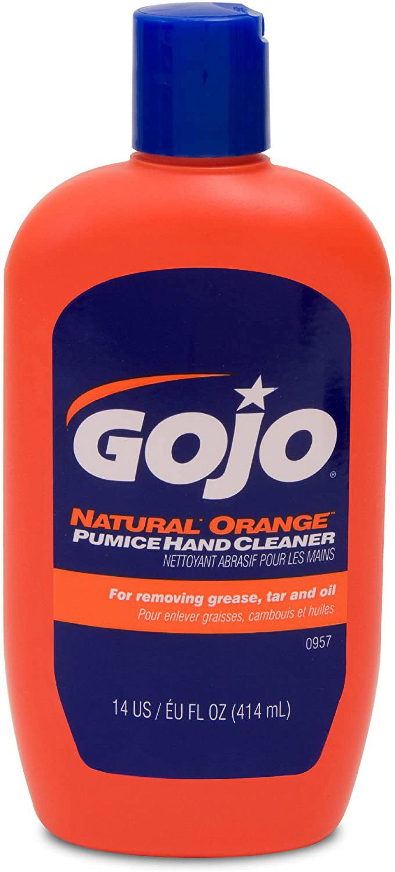 GOJO NATURAL ORANGE Pumice Hand Cleaner, Citrus, 14 oz Bottle, 12/Carton  (095712CT)
