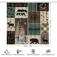 thumbnail image 2 of 4Pcs Moon Night Lion Shower Curtain set Bathroom Set with Rugs,Durable Wild Animals Double Lion Toilet Lid Cover Bath Mat, Black Shower Curtain with 12 Hooks, Bathroom Curtain Decor Set of 4, 2 of 8
