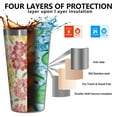thumbnail image 3 of 16oz Tumblers Pioneer Flower Stainless Steel Vacuum Insulated Double Wall Travel Tumbler Cups Mug with Lid and Straw,Cleaning Brush for Coffee,Tea, 3 of 4