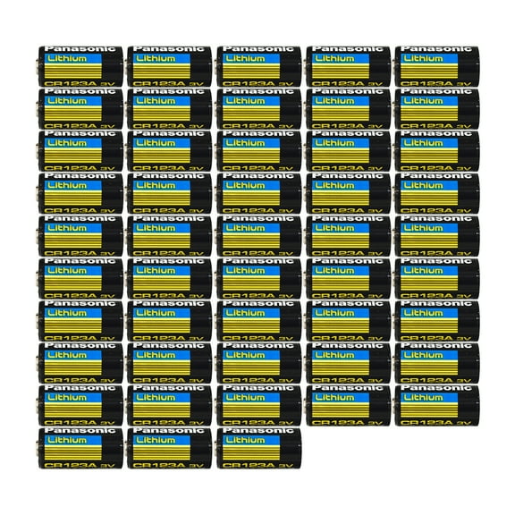 Panasonic Lithium CR123A 3V Photo Lithium Battery (Pack of 48)