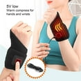 thumbnail image 3 of Wrist Thumb Brace Heating Pad Temperature Adjustable Plug-Play Carpal Tunnel Relief Electric Heated Wrist Brace Support-Black, 3 of 8
