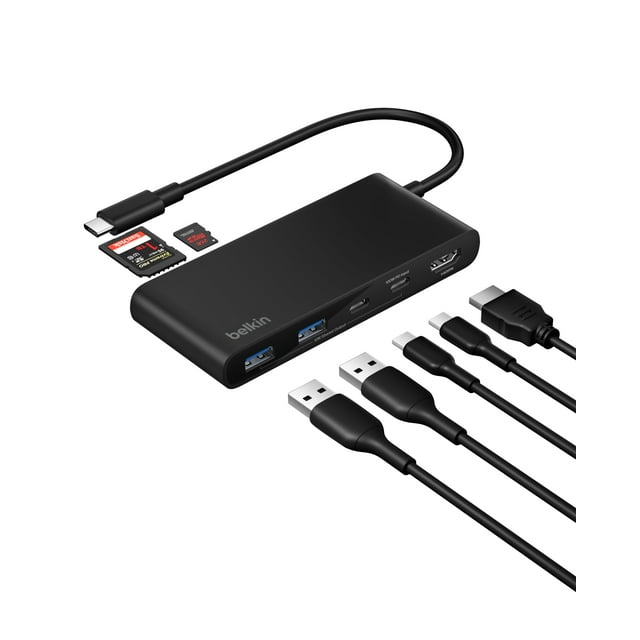 Hub USB-C Belkin de 7 puertos con HDMI 4K a 60 Hz y carga PD de 100 W