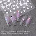 thumbnail image 2 of BRIGHTFUFU 8 hojas de pegatinas para decoración de uñas con forma de estrella, adornos para manicura, calcomanías elegantes para uñas, 2 of 7