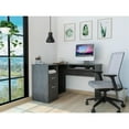 thumbnail image 3 of Pemberly Row Contemporary L Shape Desk Smokey Oak Engineered Wood, 3 of 8