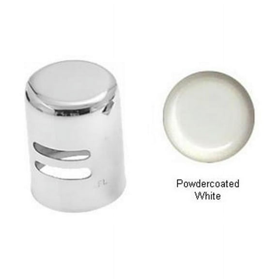 Standard Brass Air Gap Cap - Powder Coat White