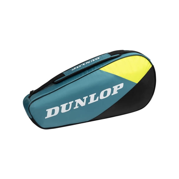 Dunlop Sports SX Club Tennis Bag, Black/Yellow/Teal - 3-Racket