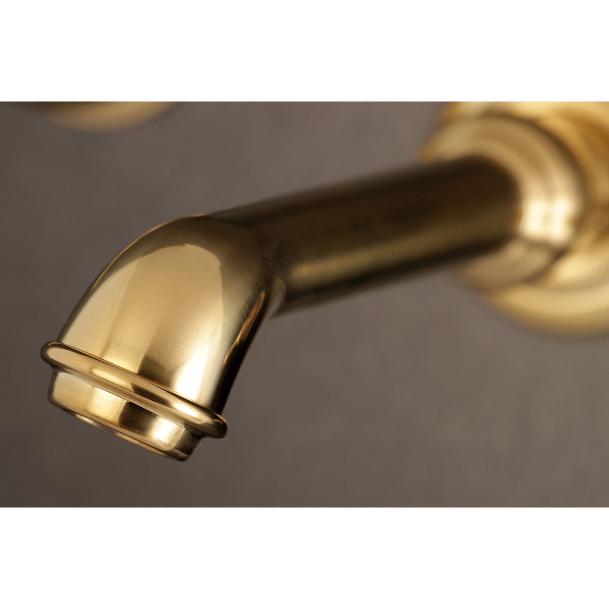 Kingston Brass KS7027BAL Heirloom Two-Handle Wall Mount Roman Tub Faucet, Brushed Brass