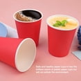 thumbnail image 2 of 50 Uds. Vasos desechables rojos para fiesta, vasos de café de papel desechables, adecuados para té, agua y jugo, 2 of 5