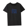 thumbnail image 4 of Camiseta de mujer de verano para mujer, informal, con cuello redondo, para ir de compras, playa, viajar XL, 4 of 7