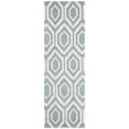 thumbnail image 2 of SAFAVIEH Chatham Graham Geometric Wool Runner Rug, Blue/Ivory, 2'3" x 5', 2 of 7