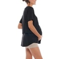 thumbnail image 6 of Hxshgdsn Maternity Nursing Cotton T Shirt with Side Access Short Sleeve Crew Neck Tees for Pregnant Women Comfy Summer Casual Outfits（Black/XL）, 6 of 6
