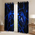 thumbnail image 2 of Erosebridal Video Game Curtains for Living Room,Stripes Lines 30%-50% Blackout Curtains Set of 2 (38x45),Black Blue Curtains and Drapes (38x45),Male Bedroom Decor, 2 of 6